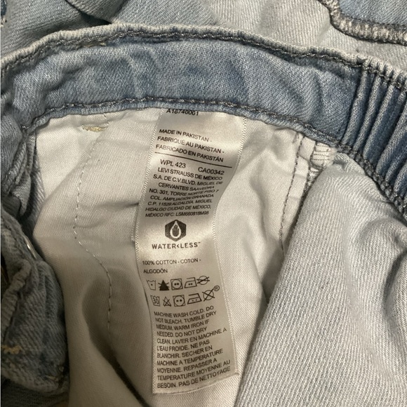 EUC Levis Strauss Signature Size W14 Girls Shorts Denim Blue - #309 - Picture 3 of 6